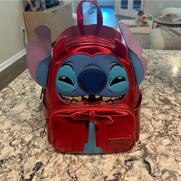 Loungefly Stitch Devil Mini Backpack - Picture 1 of 6